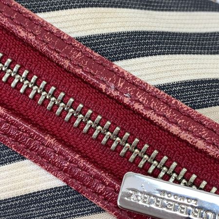  BURBERRY BLUE LABEL バーバリーブルーレーベル ハンドバッグ レッド×ベージュ