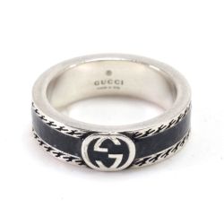 $$ GUCCI グッチ インターロッキング リング 指輪 15号 Ag925 Cランク