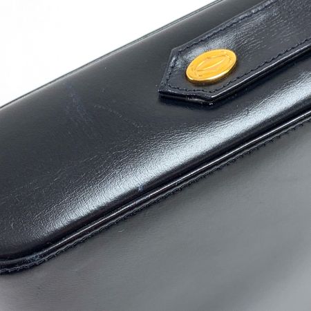  Cartier カルティエ サファイアライン ショルダーバッグ ブラック