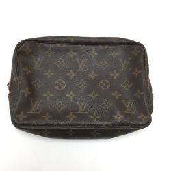 $$ LOUIS VUITTON ルイヴィトン コスメポーチ モノグラム トゥルーストワレット2 中ベタツキあり使用不可 M47524 Dランク