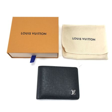  LOUIS VUITTON ルイヴィトン 2つ折り財布 タイガ ポルトフォイユ・ミュルティプル M30295 ブラック