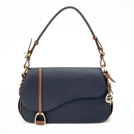  Somes Saddle ソメスサドル セミショルダーバッグ ストラップ付 ネイビー