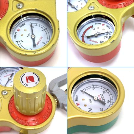  小池酸素 セフティゴールドV アセチレンガス圧力調整器＋酸素調整器セット