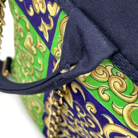  VERSACE ベルサーチ ミニリュック ネイビー×グリーン