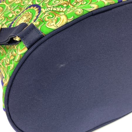  VERSACE ベルサーチ ミニリュック ネイビー×グリーン