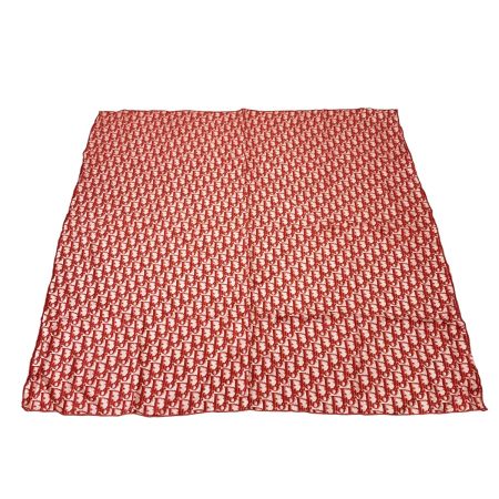  Christian Dior クリスチャンディオール トロッター柄 スカーフ シルク100%