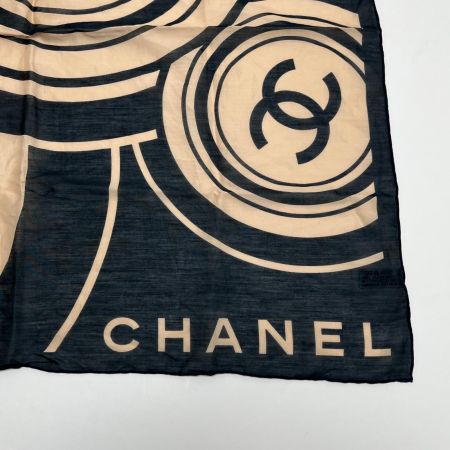 CHANEL シャネル スカーフ ココマーク コットン  ブラック