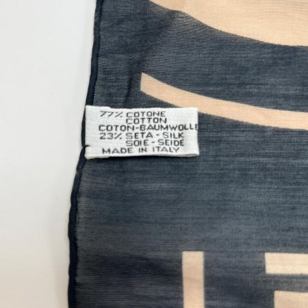 CHANEL シャネル スカーフ ココマーク コットン  ブラック