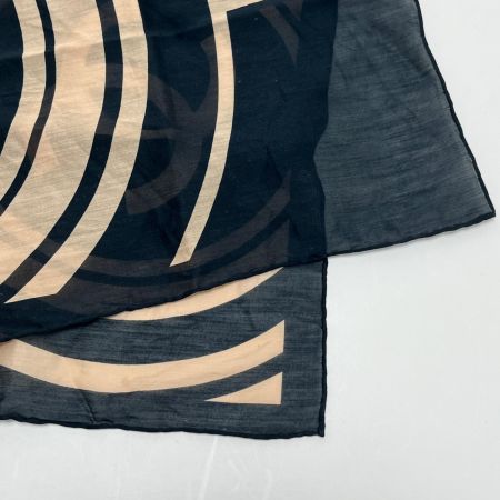 CHANEL シャネル スカーフ ココマーク コットン  ブラック