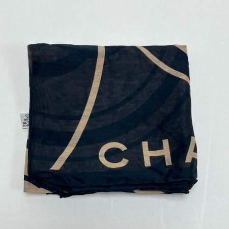CHANEL シャネル スカーフ ココマーク コットン  ブラック
