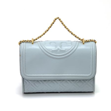  TORY BURCH トリーバーチ チェーンショルダーバッグ スモールフレミングバッグ スカイブルー