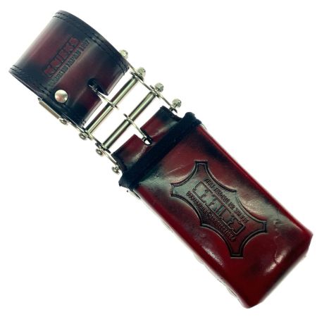  KNICKS ニックス アドバンガラス革 チェーン3連結タイプ鳶レベルホルダー ADV-100LDX3-R レッド