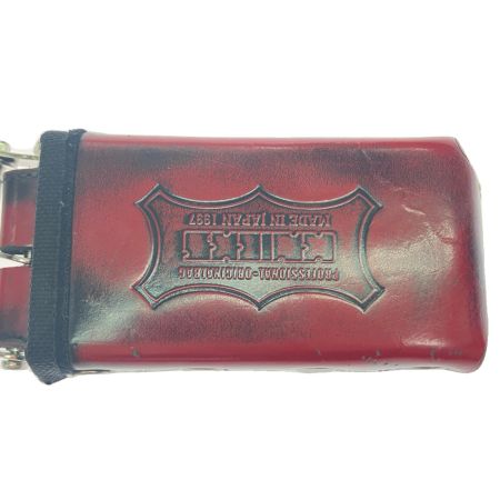  KNICKS ニックス アドバンガラス革 チェーン3連結タイプ鳶レベルホルダー ADV-100LDX3-R レッド