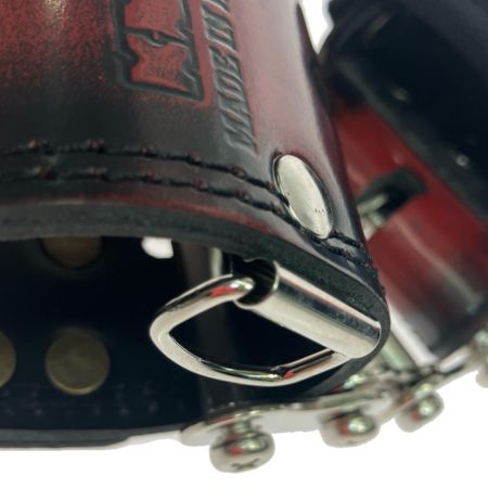  KNICKS ニックス アドバンガラス革 チェーン3連結タイプ鳶レベルホルダー ADV-100LDX3-R レッド