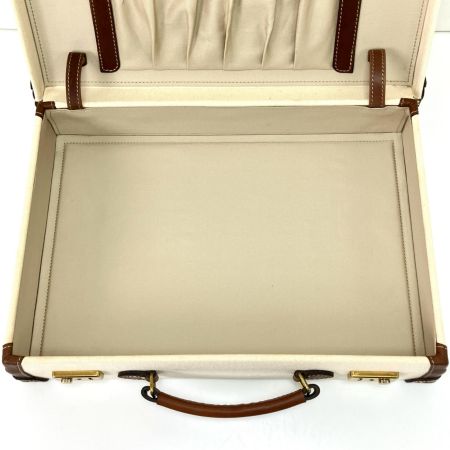  豊岡鞄 アタッシュケース  ベージュ×ブラウン