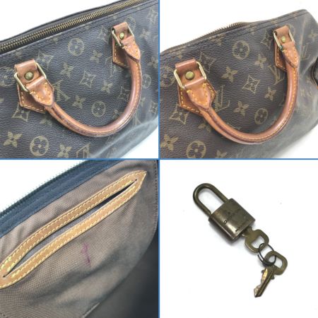  LOUIS VUITTON ルイヴィトン ハンドバッグ モノグラム スピーディ30 キー&パドロック付 M41526