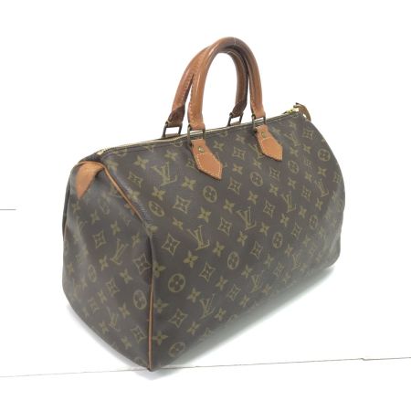  LOUIS VUITTON ルイヴィトン ハンドバッグ モノグラム スピーディ35 臭い有/革タブボンド跡＆切れ M41524 ブラウン
