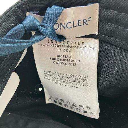  MONCLER モンクレール ダブルロゴベースボールキャップ C-A9CO-21-8512 ブラック