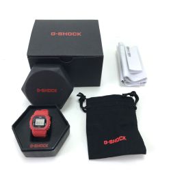 $$ CASIO カシオ リングウォッチ ラバー赤 DWN-5600-9JR Bランク