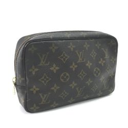 $$ LOUIS VUITTON ルイヴィトン コスメポーチ モノグラム トゥルーストワレット23 内部ヨゴレ有 M47524 Cランク