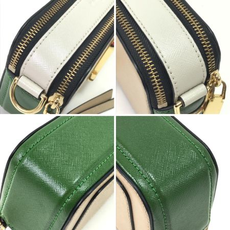  MARC JACOBS マークジェイコブス ショルダーバッグ スナップショット M0012007 ベージュ×グリーン