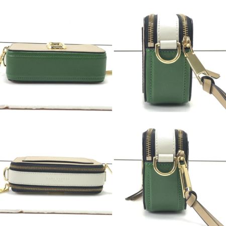  MARC JACOBS マークジェイコブス ショルダーバッグ スナップショット M0012007 ベージュ×グリーン