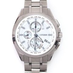  CITIZEN シチズン エコドライブ ステンレススチール ホワイト H804-T018696 Bランク