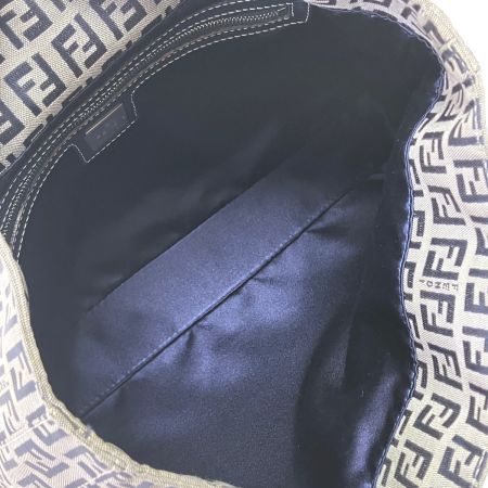  FENDI フェンディ ズッキーノ ハンドバッグ ネイビー