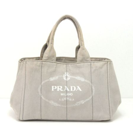  PRADA プラダ トートバッグ カナパ ライトグレー