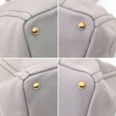  PRADA プラダ トートバッグ カナパ ライトグレー