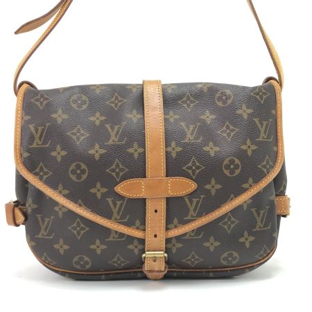  LOUIS VUITTON ルイヴィトン ショルダーバッグ モノグラム ソミュール30 内側カビ有 M42256 ブラウン