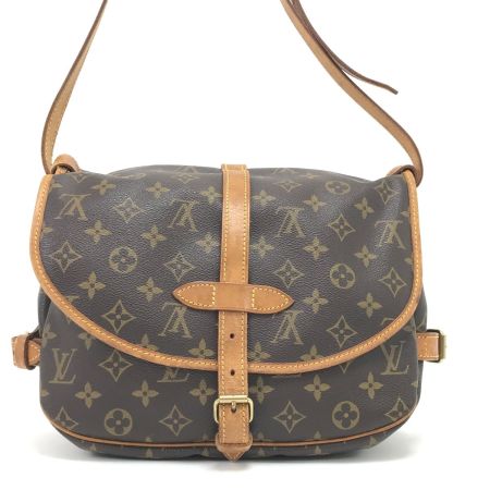  LOUIS VUITTON ルイヴィトン ショルダーバッグ モノグラム ソミュール30 内側カビ有 M42256 ブラウン