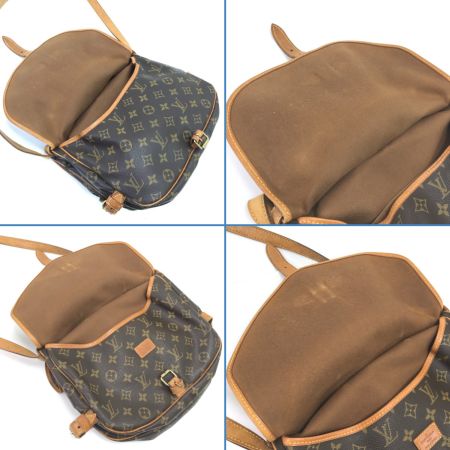  LOUIS VUITTON ルイヴィトン ショルダーバッグ モノグラム ソミュール30 内側カビ有 M42256 ブラウン