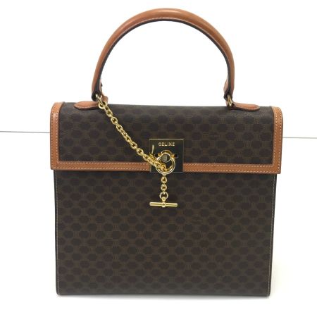 CELINE セリーヌ ハンドバッグ マカダム柄マンテルチェーン