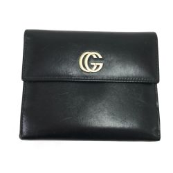 $$ GUCCI グッチ 手帳カバー インターロッキング ブラック Cランク