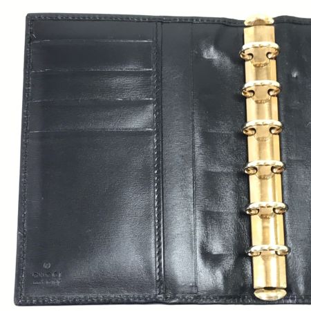  GUCCI グッチ 手帳カバー インターロッキング ブラック