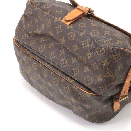  LOUIS VUITTON ルイヴィトン ショルダーバッグ モノグラム ソミュール35 ヌメ革シミ有 M42254