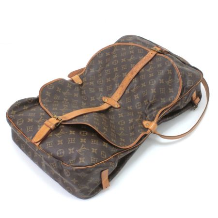  LOUIS VUITTON ルイヴィトン ショルダーバッグ モノグラム ソミュール35 ヌメ革シミ有 M42254