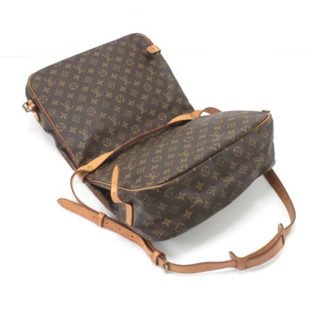  LOUIS VUITTON ルイヴィトン ショルダーバッグ モノグラム ソミュール35 ヌメ革シミ有 M42254