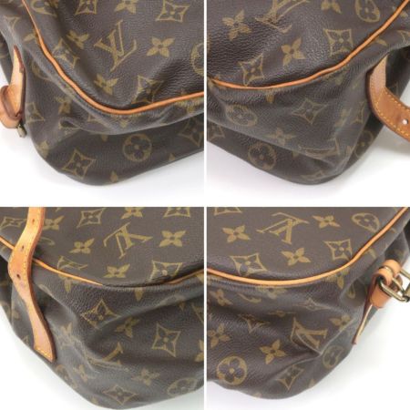  LOUIS VUITTON ルイヴィトン ショルダーバッグ モノグラム ソミュール35 ヌメ革シミ有 M42254