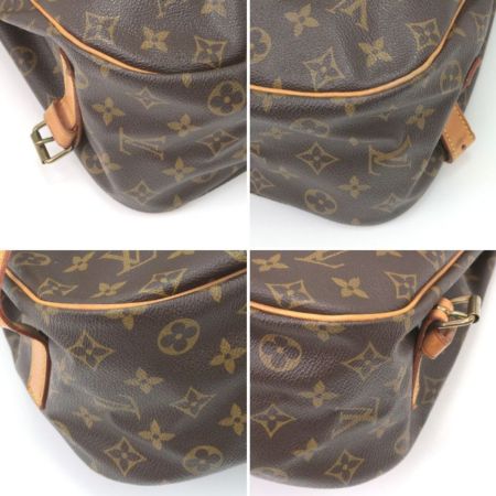  LOUIS VUITTON ルイヴィトン ショルダーバッグ モノグラム ソミュール35 ヌメ革シミ有 M42254
