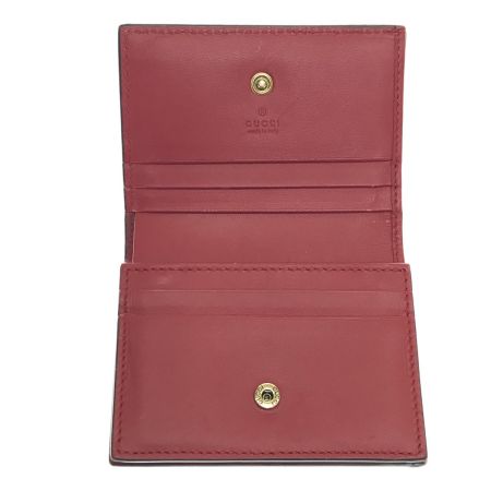  GUCCI グッチ 2つ折り財布 GGスプリーム チェリー ミニウォレット 石2個取れ 476050 ブラウン×レッド
