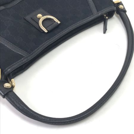  GUCCI グッチ ミニショルダーバッグ GG キャンバス×レザー 130939 ブラック