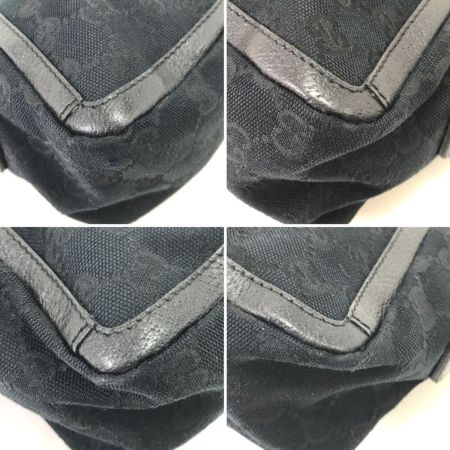  GUCCI グッチ ミニショルダーバッグ GG キャンバス×レザー 130939 ブラック