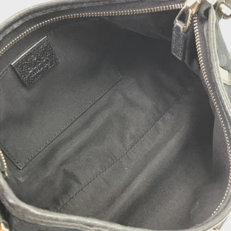  GUCCI グッチ ミニショルダーバッグ GG キャンバス×レザー 130939 ブラック