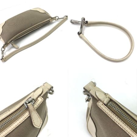  PRADA プラダ セミショルダーバッグ ロゴジャガード アイボリー