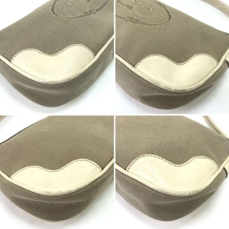  PRADA プラダ セミショルダーバッグ ロゴジャガード アイボリー