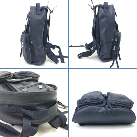  PORTER ポーター リュック ニューライナー LUGGAGELABEL 使用感有 青バッテン ネイビー