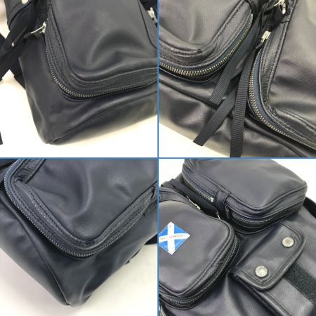 PORTER ポーター リュック ニューライナー LUGGAGELABEL 使用感有 青バッテン ネイビー