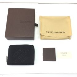 $$ LOUIS VUITTON ルイヴィトン コインケース ダミエ・ジェアン ジッピーコインパース N63088 ブラック Bランク